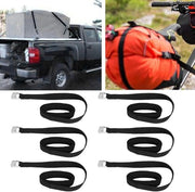 Automaze tie-down straps secure cargo on pickup trucks and motorcycle luggage.