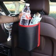 Automaze car organizer hanging trash bin storing bottle and umbrella