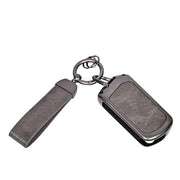 Mahindra 3 Button Flip Key Cover close-up premium metallic grey finish