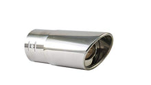 Load image into Gallery viewer, Automaze Universal Fit Car Straight Oval Shaped Exhaust Tail Muffler Tip Pipe 60mm
