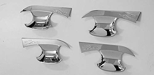 Automaze Chrome Bowl Cover Trim Garnish for Kia Seltos (Set of 4 Pc), Seltos Car Accessories