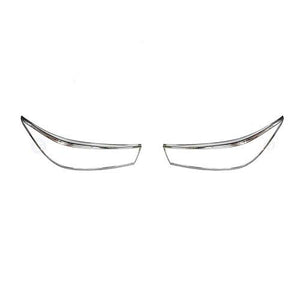 Automaze Head-lamp Light Chrome Garnish Trim Cover for Innova Crysta 2 Pc(ABS)