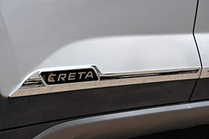 Automaze Car Side Door Beading, Full Chrome for Creta 2020+ Models