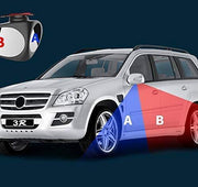 Car blind spot parking mirror to check front and rear tyre
