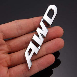 3D AWD Logo in Chrome colour for all car