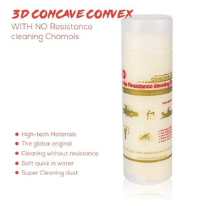 3 D Concave Convex with no resistance cleaning chamois