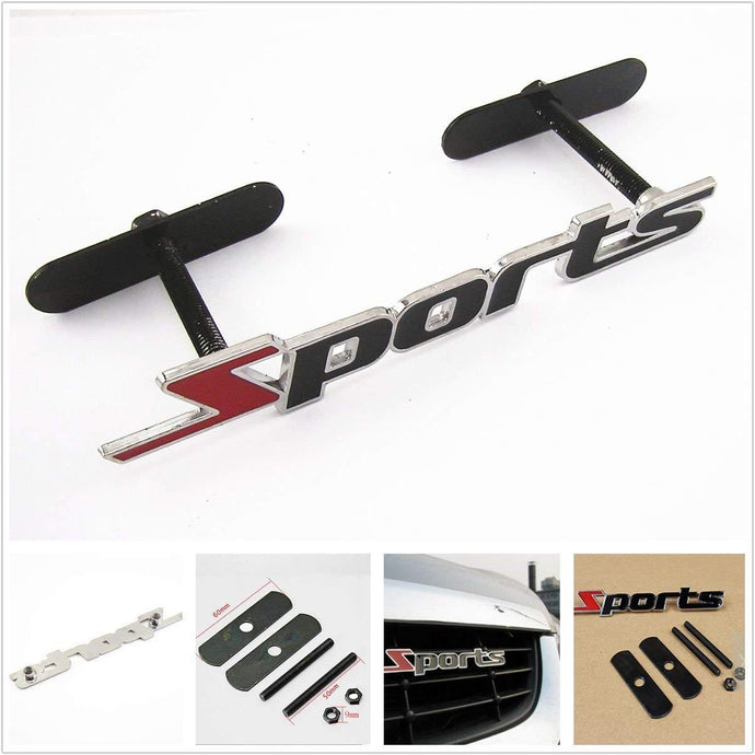 3D Sports Grill Logo with Screw For All Vehicles