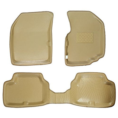 Vitara Brezza Breeza 3D/4D Car Floor Mats by Automaze | Beige Colour, Laminated, Bucket Tray Fit | Perfect Fitment with 6 Months Warranty