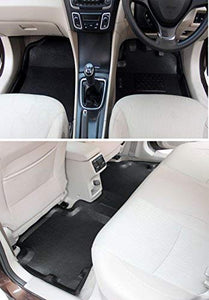 Automaze 3D/4D Complete Car Floor/Foot Mats with Third Row, Trunk Mat for Honda Mobilio | Tray Fit, Beige Colour | 6 Months Warranty
