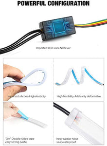 Automaze 60 cm Car Headlight Daytime Running Strip Light Flexible Indicator Lights