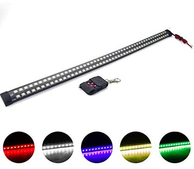 Double Row 96 LED Car LED Flexible Knight Rider Flasher/Strobe Bar Scanning Light Waterproof, 7 Colours, 20 Modes, W/Remote