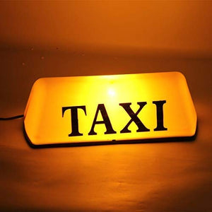 Taxi Cab Bright TOP Board Roof Sign Light Yellow 12V