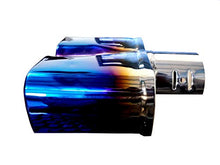 Load image into Gallery viewer, Automaze Universal Fits Car Straight Burnt Square Shaped Twin Exhaust Double Tail HKS Muffler Tip Pipe 60mm (Model-6177)