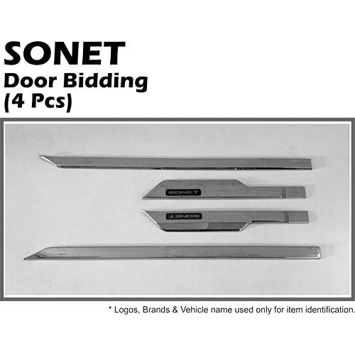 Automaze Car Side Door Chrome Beading for Kia Sonet All Models