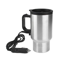 Load image into Gallery viewer, Automaze 12V DC Car Heating Cup/Mug/Tumbler, 14 Oz Stainless Steel Travel Electric Coffee/Tea Cup, Heats Upto 65*C