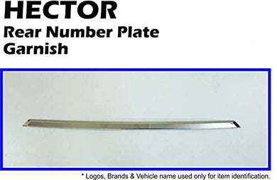 Automaze License/Number Plate Garnish/Steamer, Stainless Steel Car Chrome Garnish for MG Hector