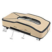 Automaze PU Leather Car Tissue Box Sun Visor Hanging Tissue Boxes Car Seat Back Napkin Holder with Card Slots