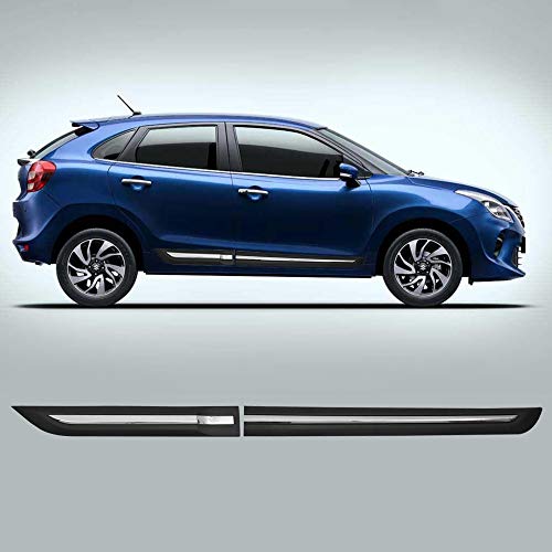 Automaze Car Side Door Chrome/Black Beading, O.E Type for Suzuki Baleno All Models,