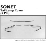 Automaze Tail-lamp Light Chrome Garnish Trim Cover for Kia Sonet 5 Pc Set(ABS)