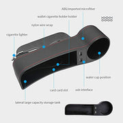 Automaze Car Seat Gap Filler, 2 USB Ports, Multifunctional Side Organiser with Cup Holder for Cellphones Wallet Coin Key(Driver Side)