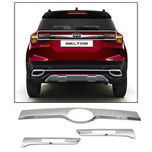 Load image into Gallery viewer, Automaze Rear Number Plate Chrome Garnish Patti, Set of 3 Pc for Kia Seltos