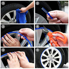 Load image into Gallery viewer, Automaze Car Alloy Wheel Hub Rim Edge Protector Ring Tire Tyre Guard Beading Rubber Strip Band, 8 Meters