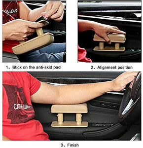 Automaze Adjustable Height Car Armrest Right Elbow Support Pad Anti-Fatigue Car Door Armrest Rest Pad