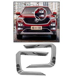 Automaze Chrome Head/Fog Lamp Show Cover Garnish Trim for MG Hector
