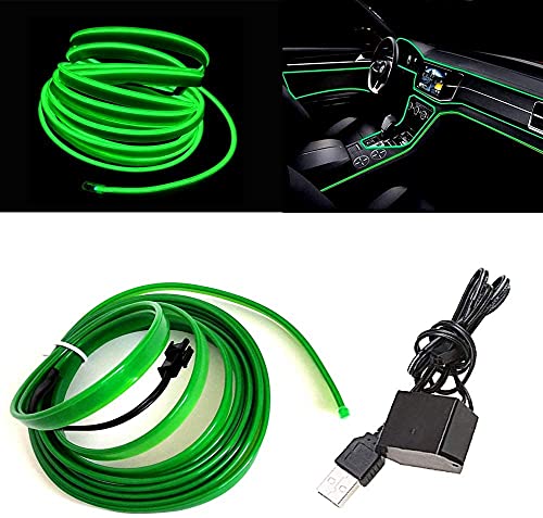 5M/16.4FT Auto Led Innenbeleuchtung,USB EL Wire Auto Blau,Led