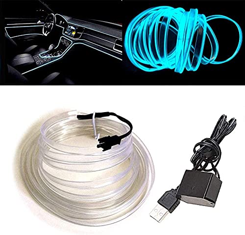 Automaze El Wire 5m/16ft Led Flexible Soft Tube Wire Lights Neon Glowing  Car Rope Light DC 12V (Blue) : : Car & Motorbike