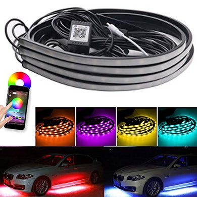 Car Under Body Chassis Lamp LED RGB Strip, LED Light Kit With Sound Control & Wireless App Control