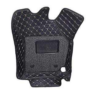 Automaze 7D Mats for Tata Tigor All Models, Custom Fitted Leatherette Luxury Car Mats with Removable Grass-Black Colour