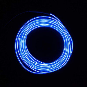 Automaze® Flexible Portable Neon Light Glow EL Strip Wire Rope Bar for Decoration, 3 Modes, 5 Meters, AA Battery Powered