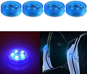 Automaze 4 PCS Universal Wireless Car Door LED Warning Light, Strobe Flashing Anti Collision Signal LED Safety Lamps