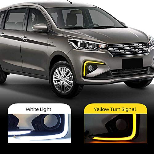 Automaze Car Fog Daytime Time Running Lights (DRL) For Ertiga 2018-2020 Models With Matrix Running Indicators