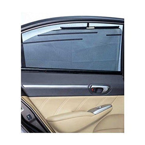 Automaze Car Side Window Roller Sun-Shades Mesh Curtain Blinds, Custom Fit, Set of 4 Pc, Compatible for Tata Safari 2021+ Models