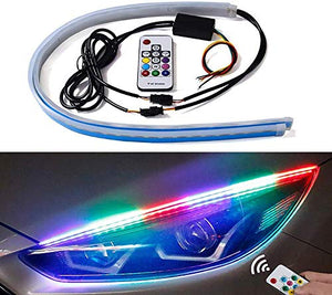 Automaze 60 cm Car Headlight Daytime Running Strip Light Flexible Indicator Lights