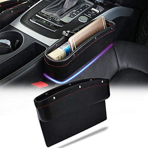 Automaze Car Seat Storage Pockets Box PU Leather Organiser for Car Interior & Keys, Cards, Phone Coins Etc