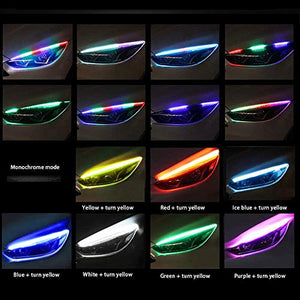 Automaze 60 cm Car Headlight Daytime Running Strip Light Flexible Indicator Lights