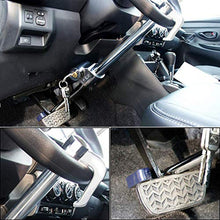 Load image into Gallery viewer, Automaze Universal Steering Wheel Brake Lock with Adjustable Length, Double Protection Extendable Steering Wheel and Clutch Brake Lock