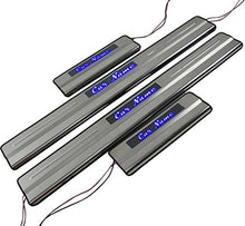 Load image into Gallery viewer, Automaze Car Sill/Scuff Plates For Celerio All Models, Blue LED Light, Set of 4 Pc, Stainless Steel
