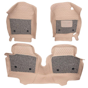 Pair of 7D mats for honda amaze in beige colour