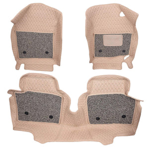 Pair of 7D mats for hyundai verna in beige colour