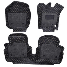 Load image into Gallery viewer, Set of 3 pcs of 7d mats for kia seltos in black colour