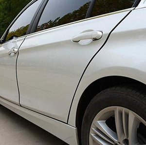 White Car in black door beading