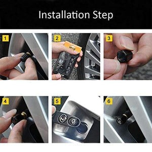 Installation step for tyre valve cap