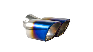 Dual Muffler in stainless stell along with blue & pink or yellow shade