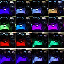 Load image into Gallery viewer, After installation Multicolour Music Car Strip Atmosphere Lamp