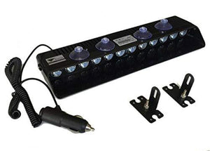 Black body 9 LED Police Light with wire 