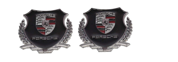 Porsche motor logo in silver colour